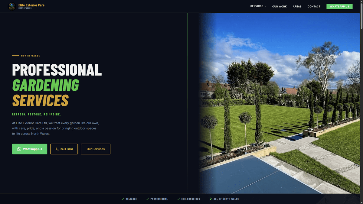 Elite Exterior Care website